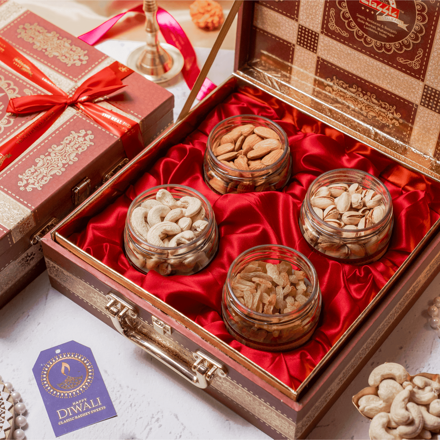 Artistic Red Dry Fruit Box