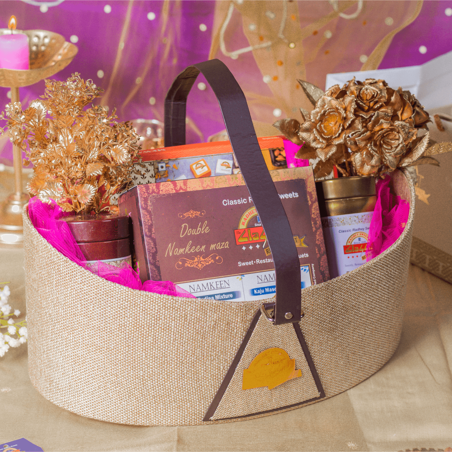 Classic Brown Gift Basket