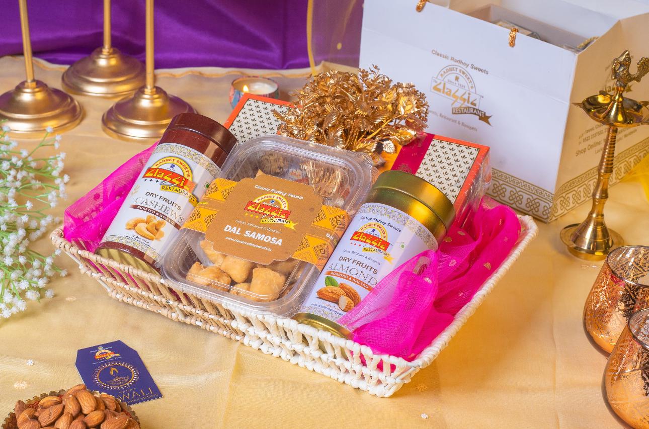 White Fancy Gift Basket